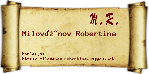 Milovánov Robertina névjegykártya